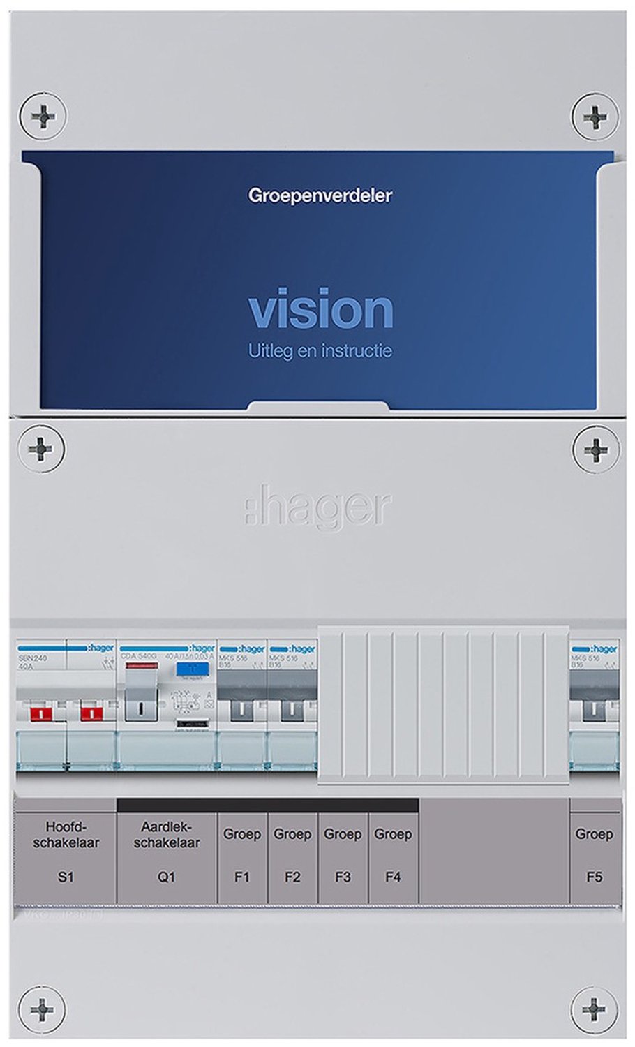 HAGER Groepenkast Vision VKG201A (3 groepen, 1 fase)
