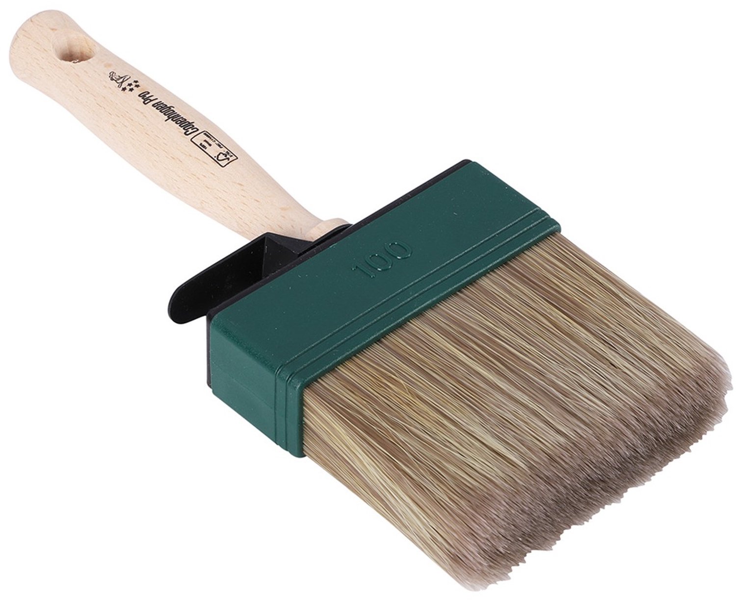 Copenhagen Pro Beits Blokwitter - Maat 3 x 10 cm - Synthetisch Haar - FSC® Houten Steel - Geschikt voor Beitsen en Watergedragen Verven - Veerkrachtig - Extra Zacht aan de Bovenkant