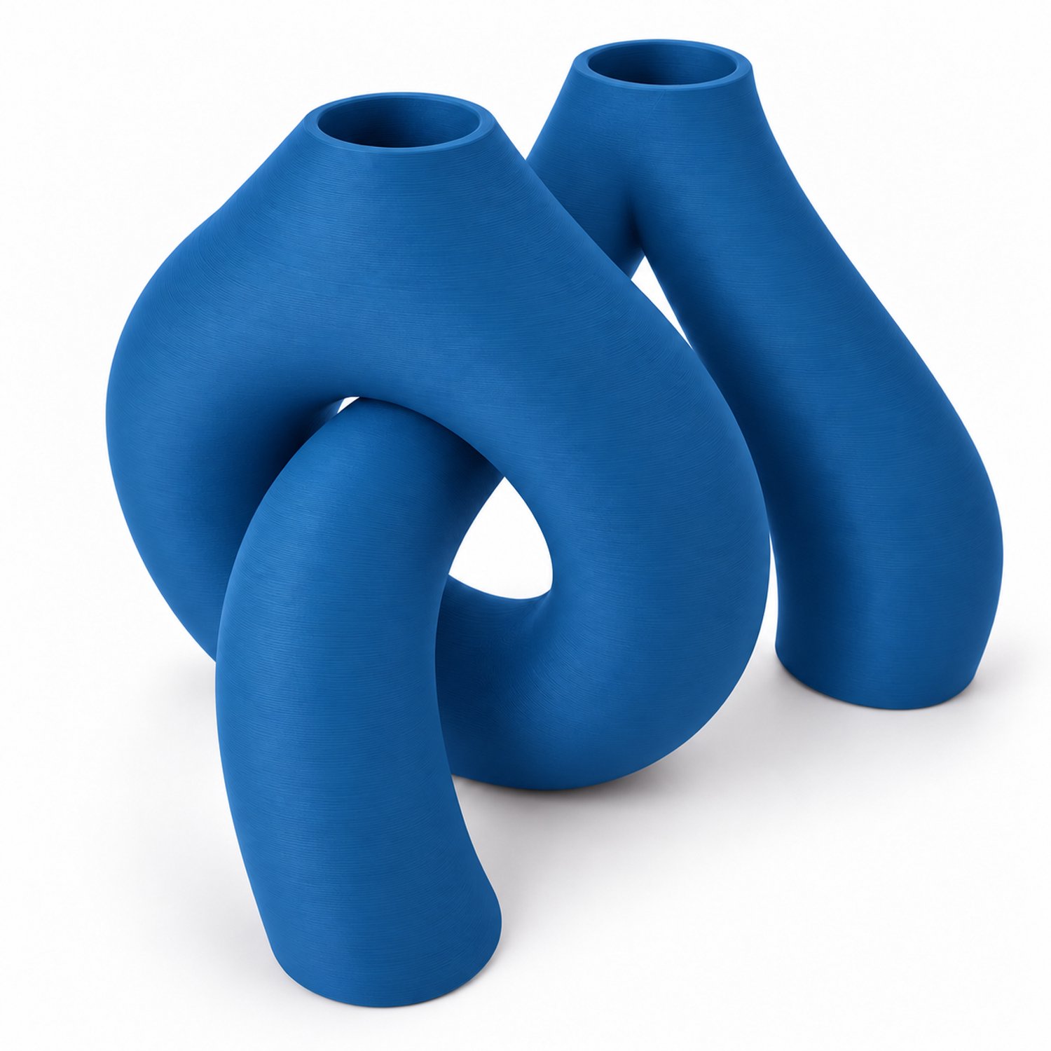 Tbeloo Decoratieve vazenset - 2 stuks - Marineblauw - PLA - 3D-geprint
