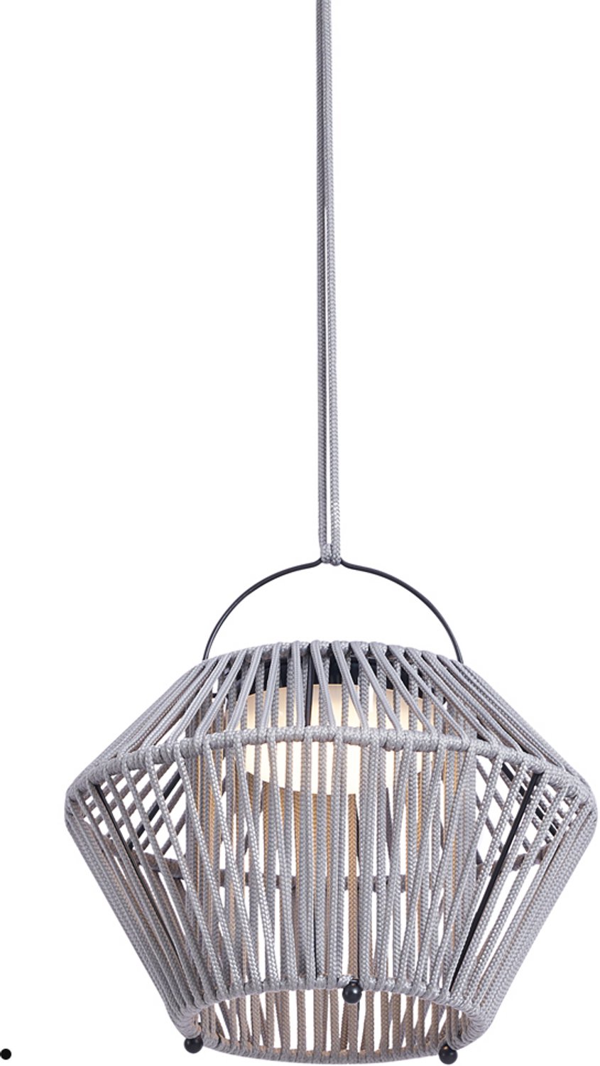Qazqa bohemian lantaarn, buitenlamp voor in de tuin - Duco - grijs, 133cm, IP54, rond