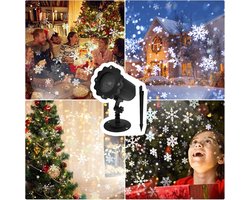 Sneeuwvlok projectorverlichting - IP65 waterdichte kerstsneeuwvlok LED-lichtprojector - 180° verstelbare rotatie - voor binnen en buiten tuin gazon huis feest decor festival decoratie