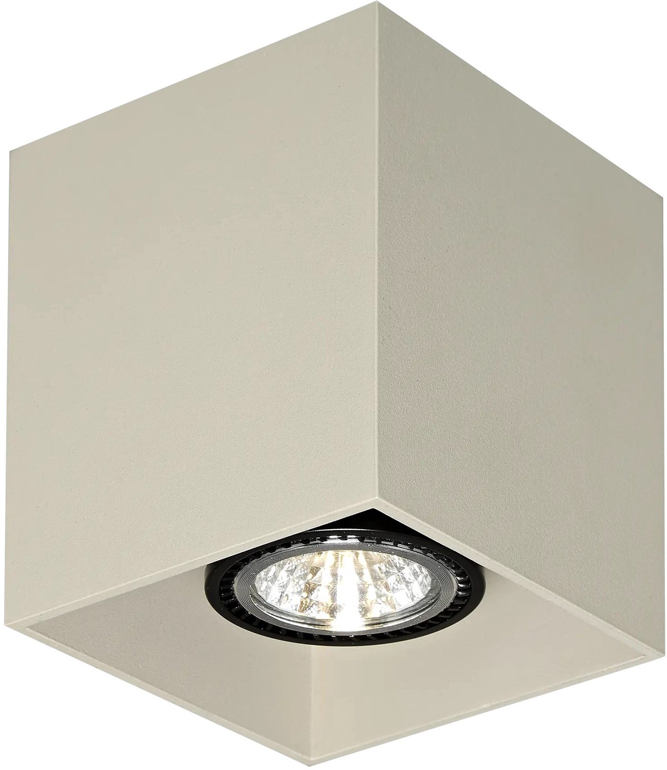 Babar SQ plafondlamp in beige, uit de Deco-collectie. Armatuur zonder vaste lichtbron.
