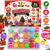 Kerstmis Advent Kalender 2026 Dumpling/ Squishy - 24 Dagen Squishy Speelgoed - Sensory Stressverlichting - Kerst Countdown - Dumpling - Feestdagen Geschenk
