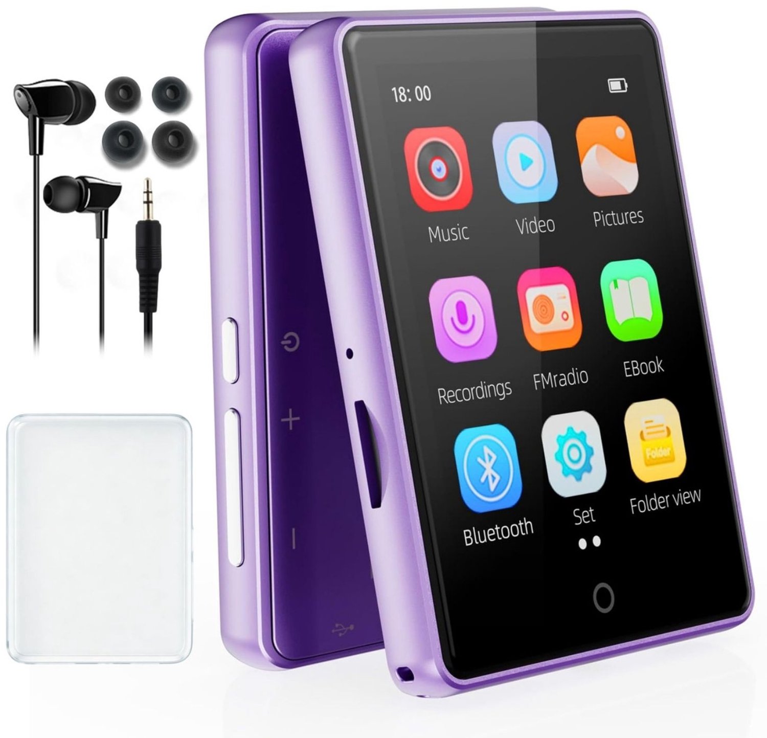 MP3 Speler Bluetooth - FM-Radio - Paars