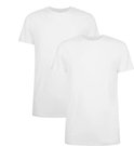 Set van twee witte T-shirts met ronde hals.