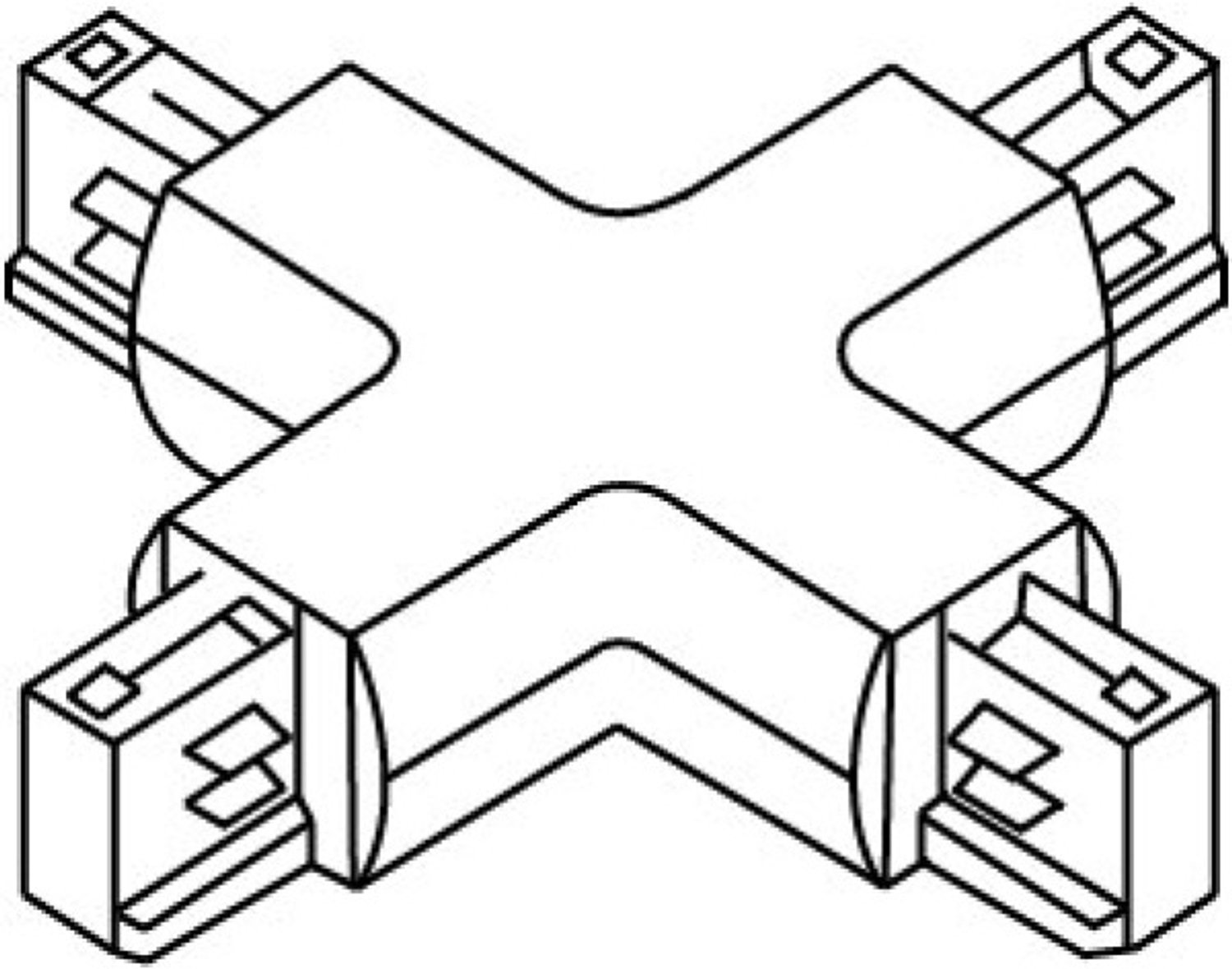 Fantasia TRACK 3-fase X-connector wit - Flexibele aansluitmogelijkheden voor verlichting