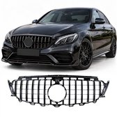 Panamericana Grille geschikt voor Mercedes E-Klasse W213 S213 C238 A238 2016-2020 Glans Zwart met Frontcamera
