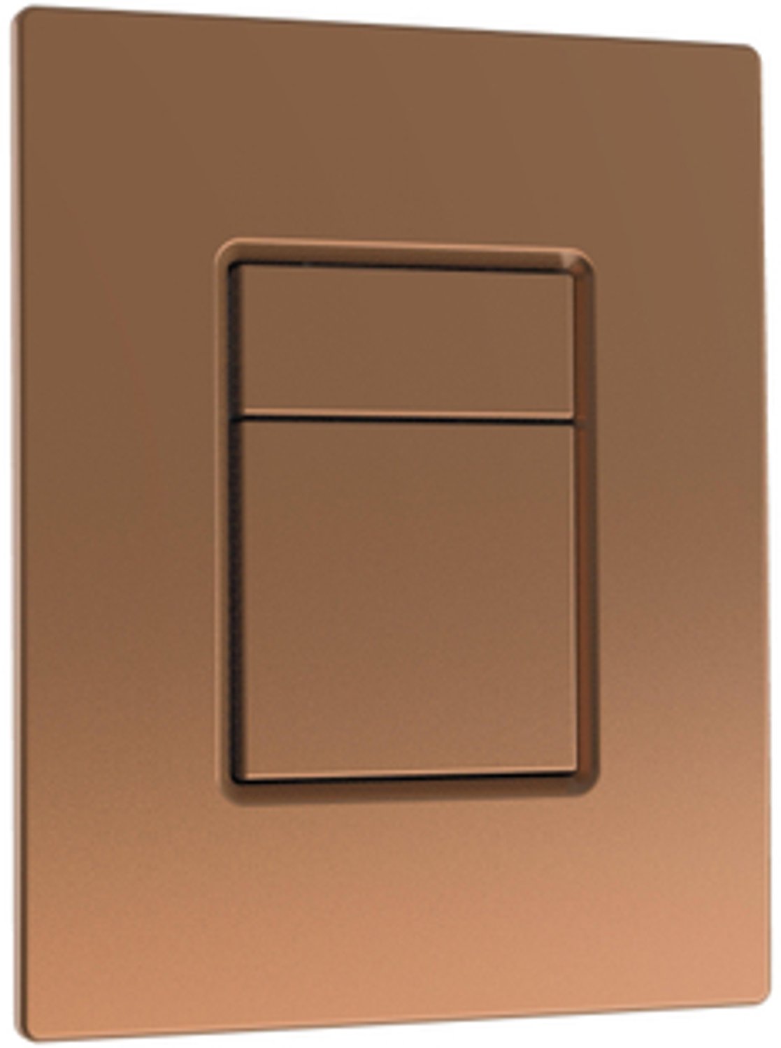 QeramiQ Push Metal Thin Bedieningspaneel - voor Grohe Skate - 2 knops - geborsteld koper