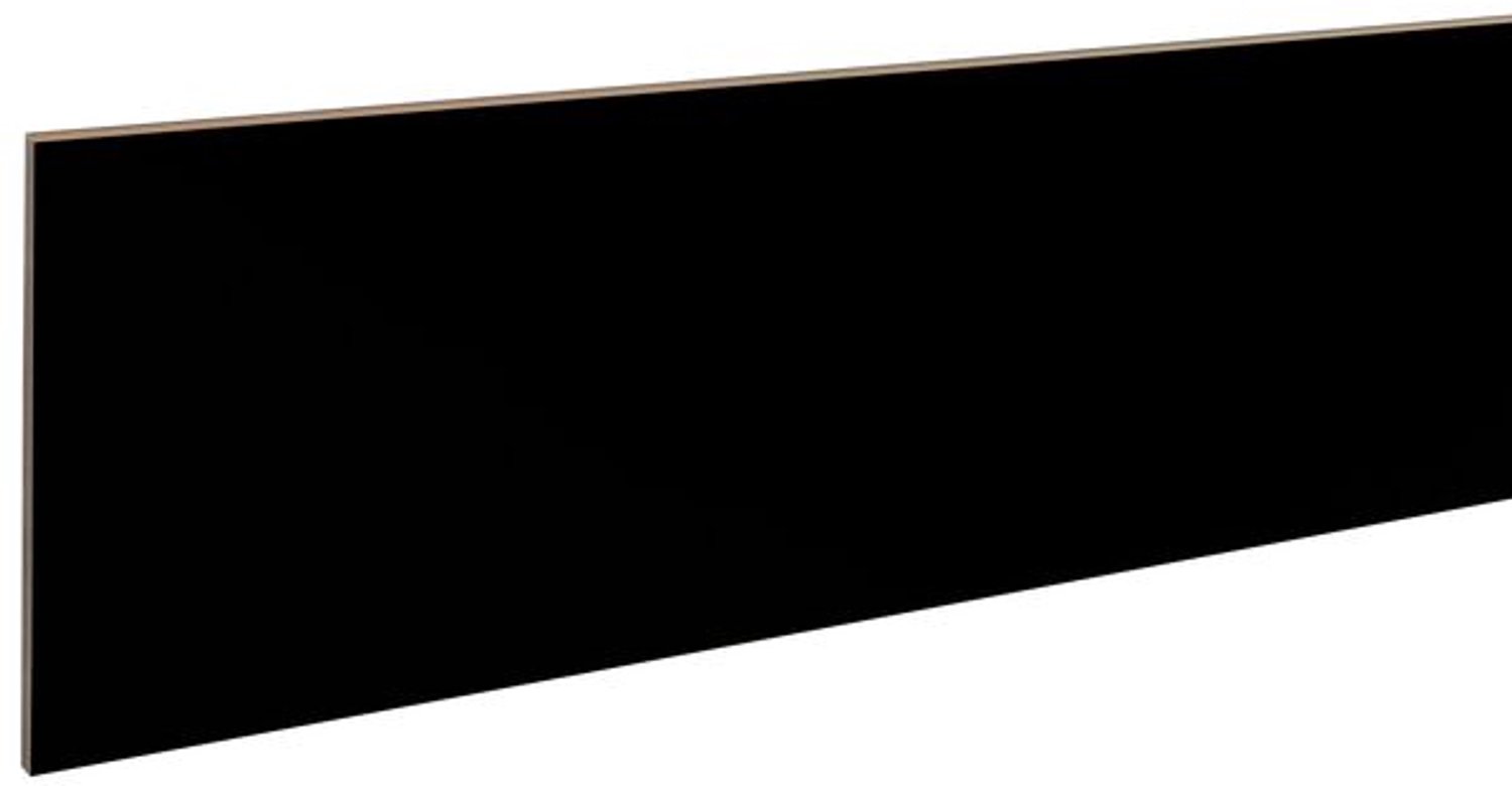 PVC Stootbord Zwart | 130 x 20 cm