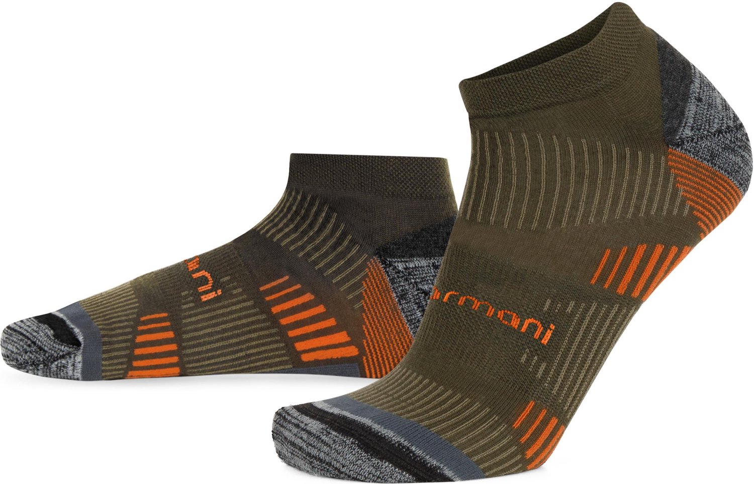 2 paar merino-trekkingsneakersokken met badstofzool