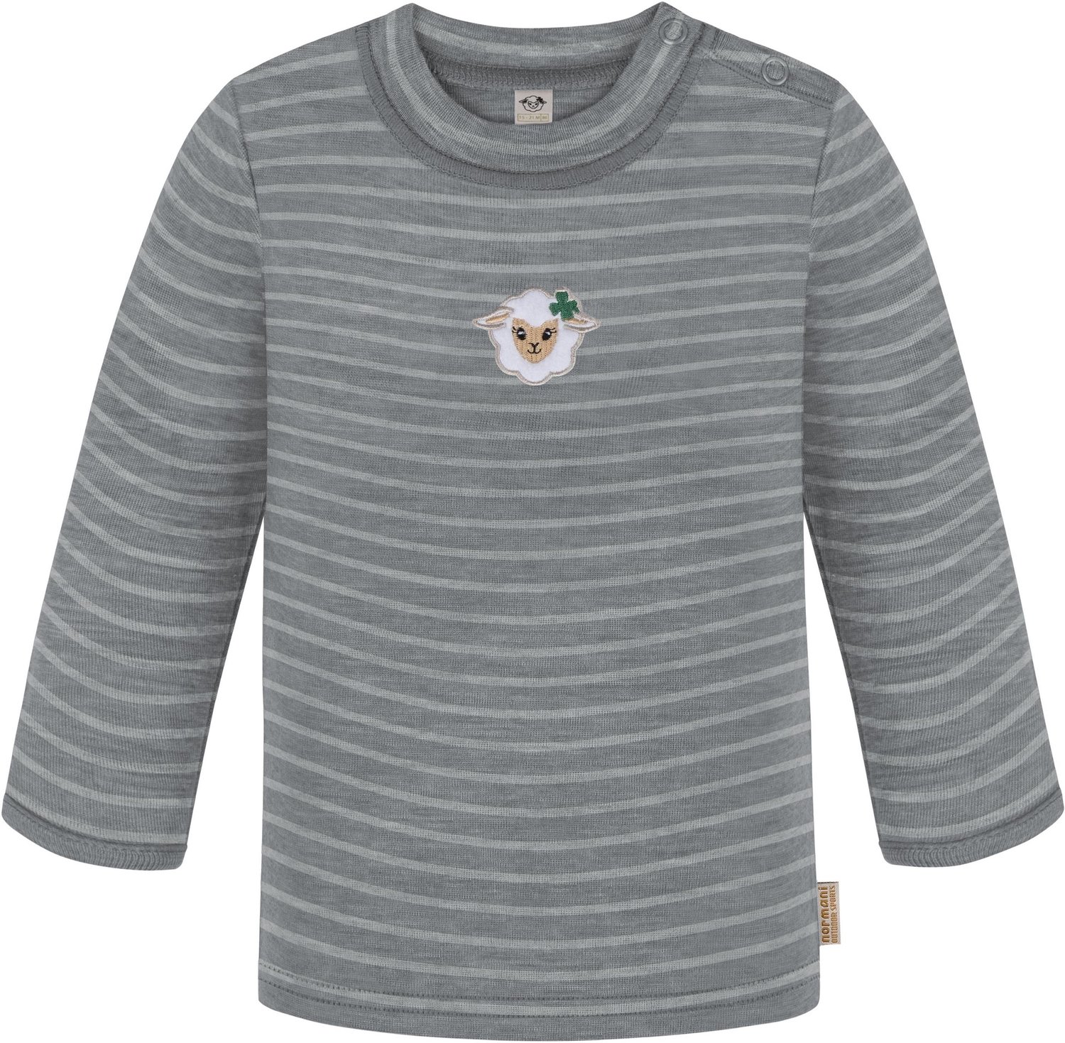 Baby-merino-shirt met lange mouwen „Taupo“