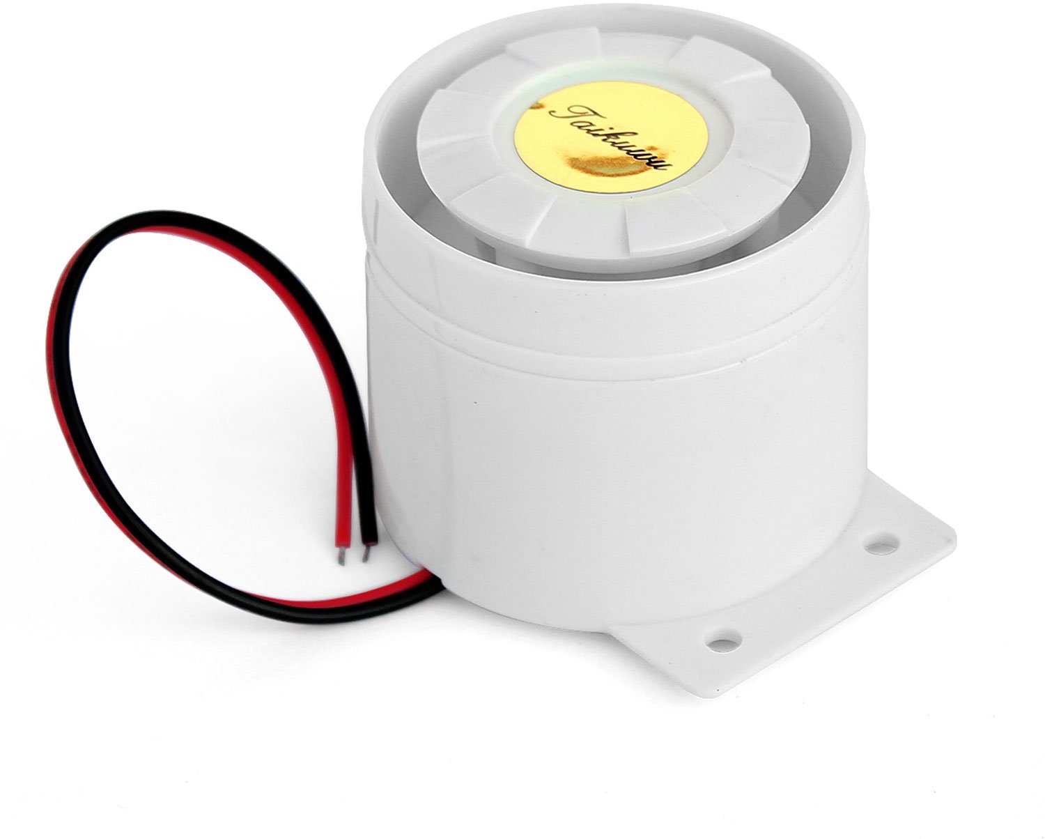 Bedrade mini-sirene 120db 13 cm - wit - alarmsysteem - beveiliging m-winkel - m-winkel