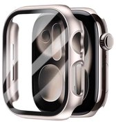 Stravo Case / Hoesje voor Apple Watch Series 9/8/7 41mm – Full Cover TPU met Screenprotector – Starlight