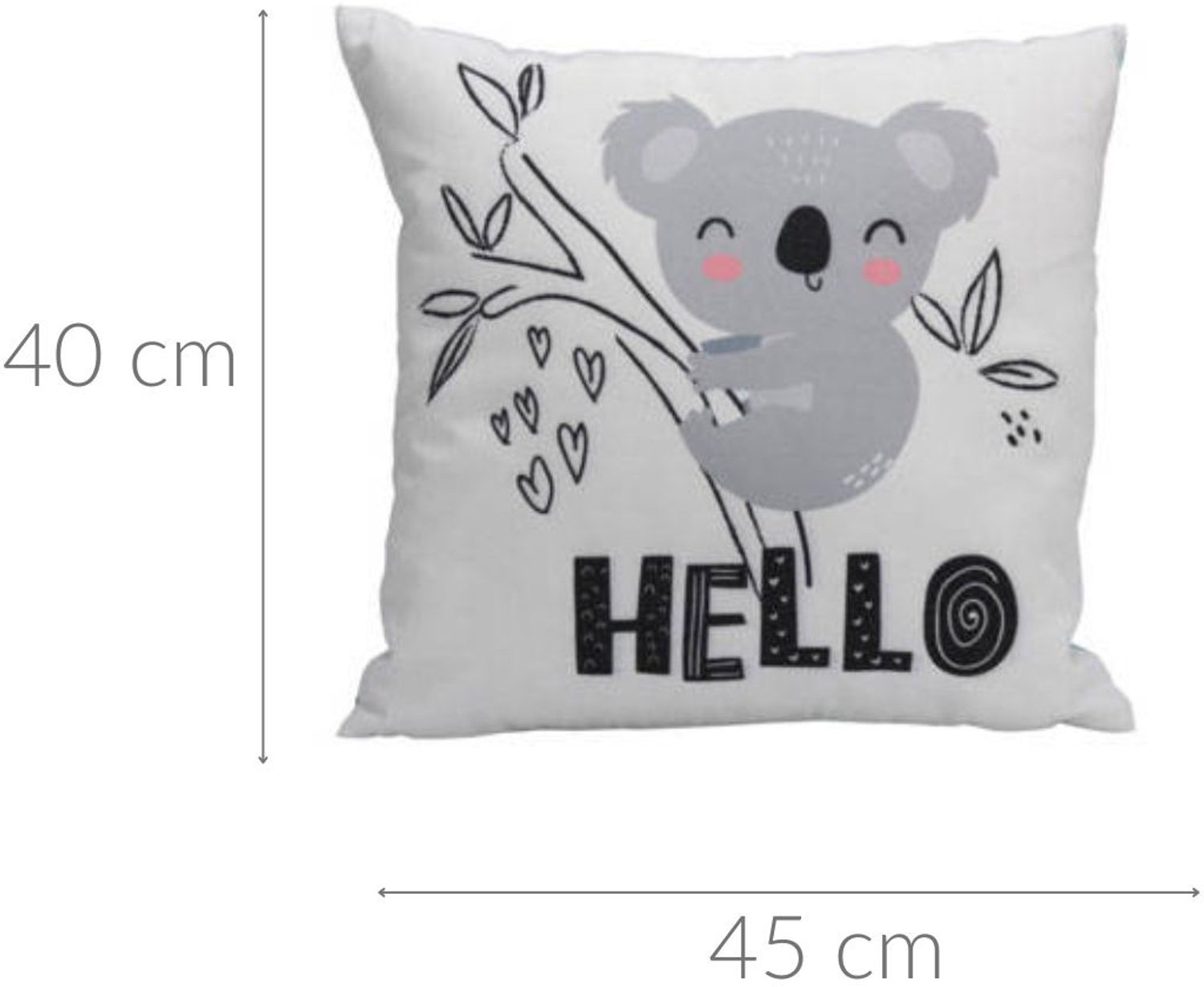Home Styling Collection - Kussenhoes voor kinderkamer RAWR, 45 x 40 cm