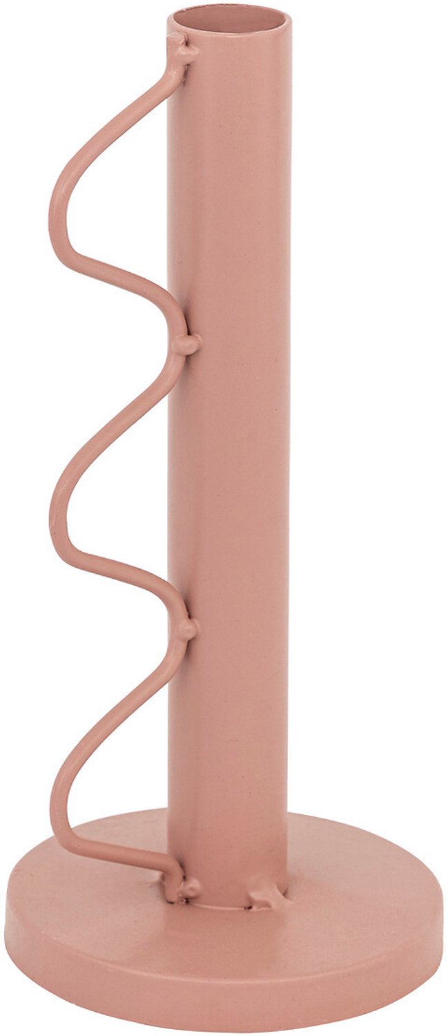 Atmosphera Metalen kandelaar voor één kaars BLISS, 20 cm - roze