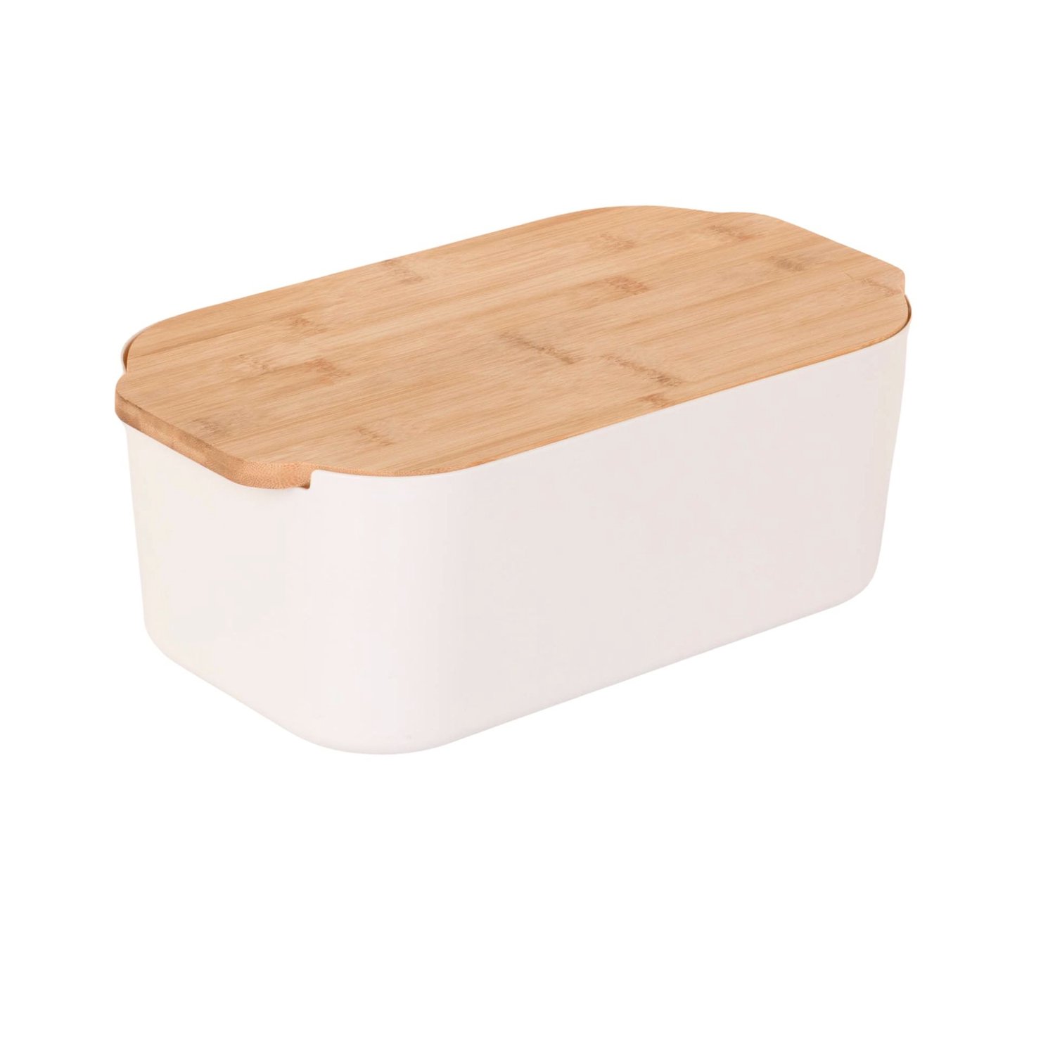 EH Excellent Houseware - Bamboe brooddoos met deksel, 33 x 18,5 x 12 cm