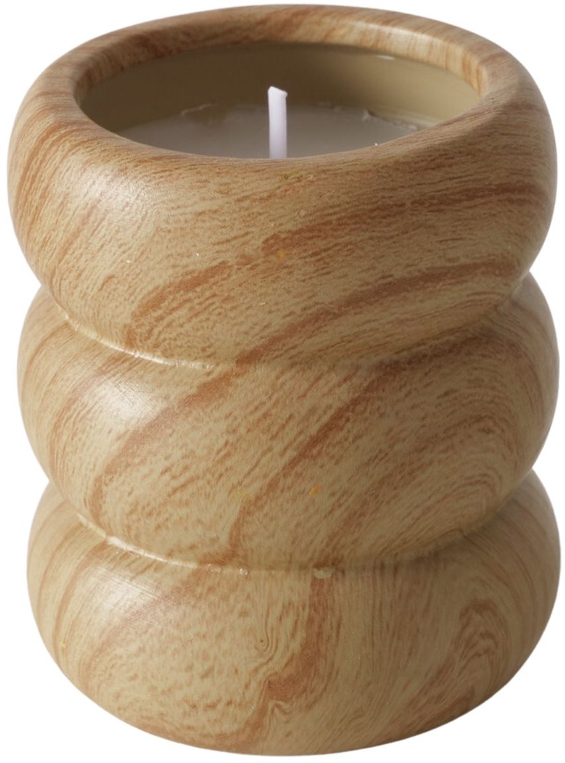 Boltze Decoratieve keramische kaars LEANO, Ø 6,5 cm Beige