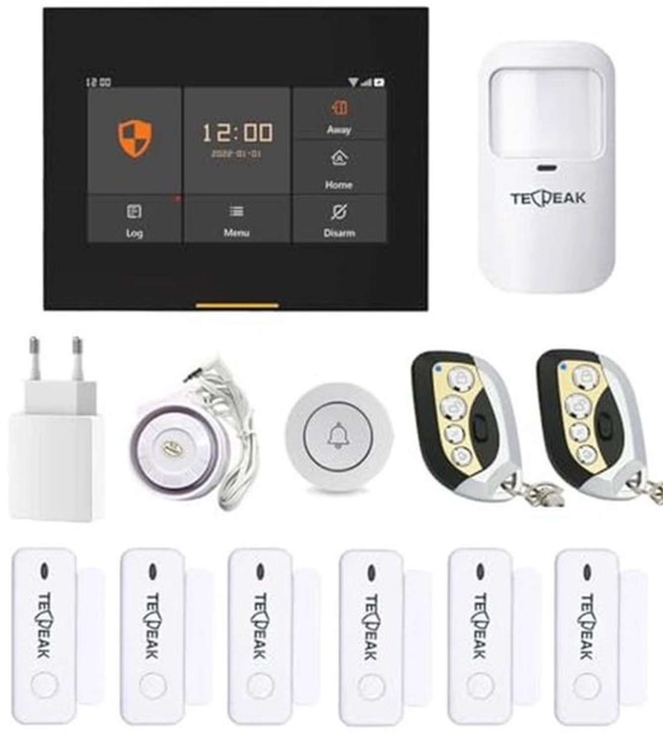 Draadloos alarmsysteem voor thuis - wifi/GSM-alarmset met sirene