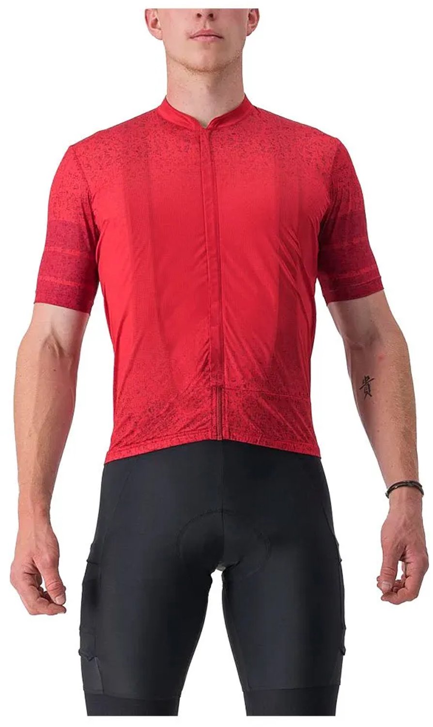 Castelli Unlimited Terra Korte Mouw Wielertrui Rood L Man
