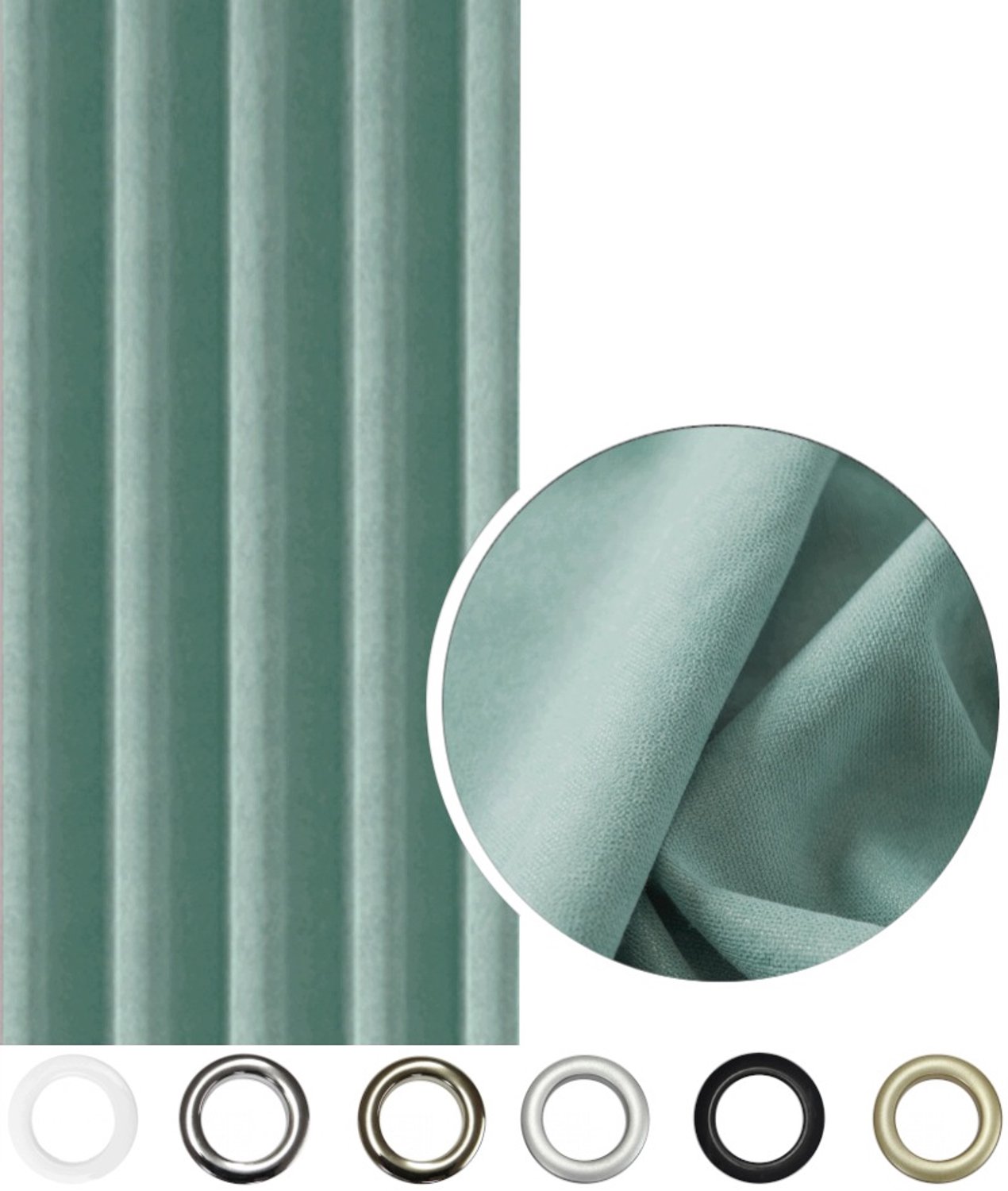 PRESTIQUA EFE Verduisterende Gordijn Mintgroen 160x230 cm - Stijlvol & Praktisch