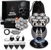Scheerapparaat Mannen 8-in-1 - Skull Master Pro - Extra Scheerkop – Luxe Toilettas - Kaal Hoofd - Elektrisch Head Shaver - Brothers in Style