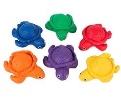 Megaform pittenzakken schildpad set van 6 kleuren speelgoed.