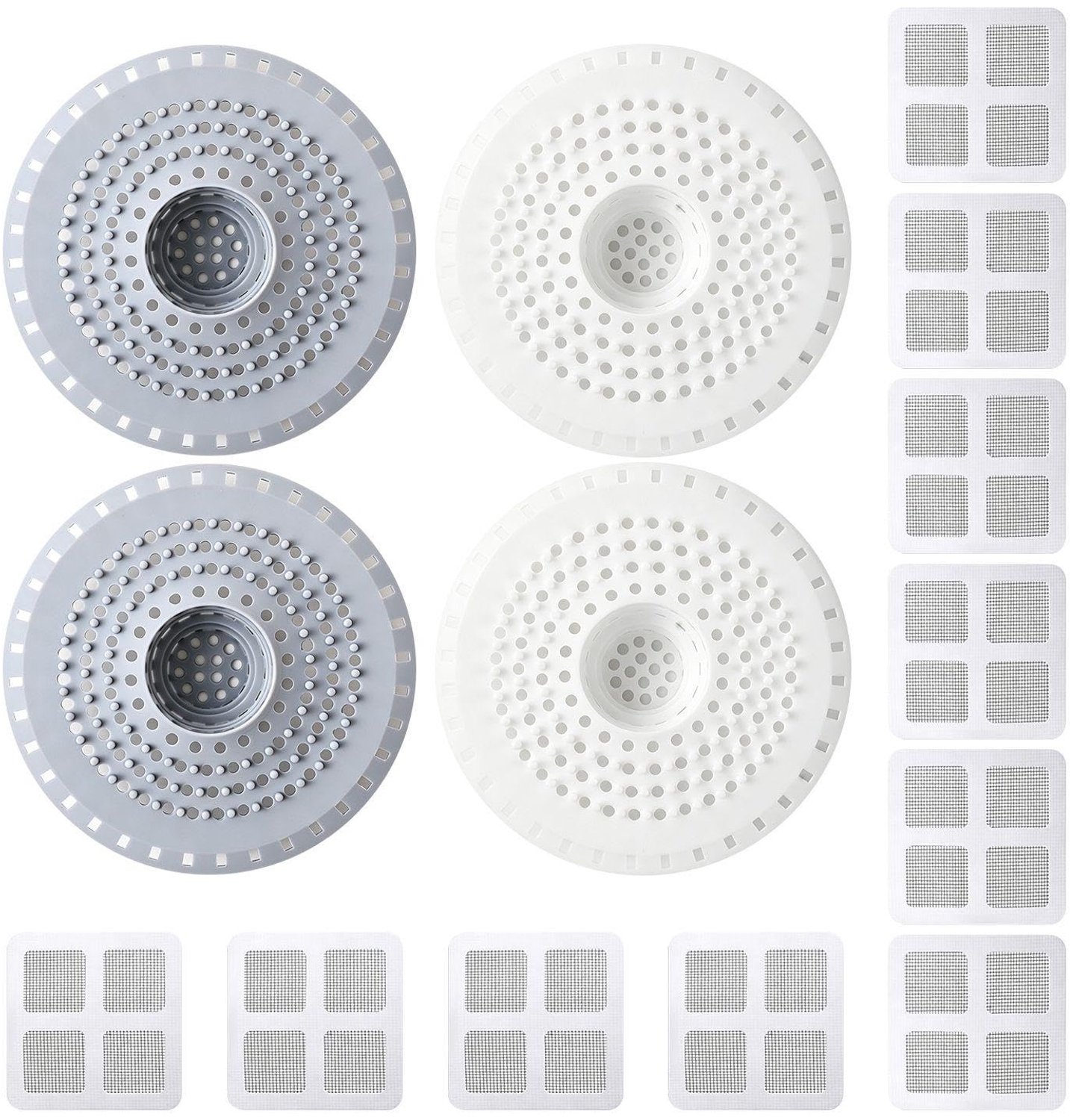 Haarfilters 4 Stuks - Siliconen - Vloerafvoerstickers en Antiblokkeermiddel - Effectieve Huishoudelijke Reiniging - Vemera