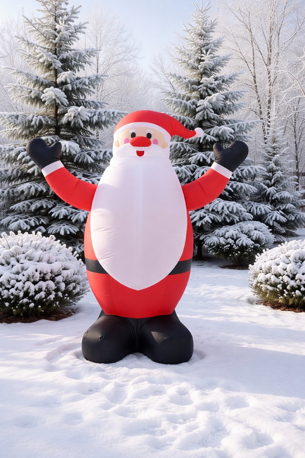 X-Mas Opblaasbare kerstman met LED verlichting - Hoogte 200 cm - IP44 compleet met blower op 12 Volt