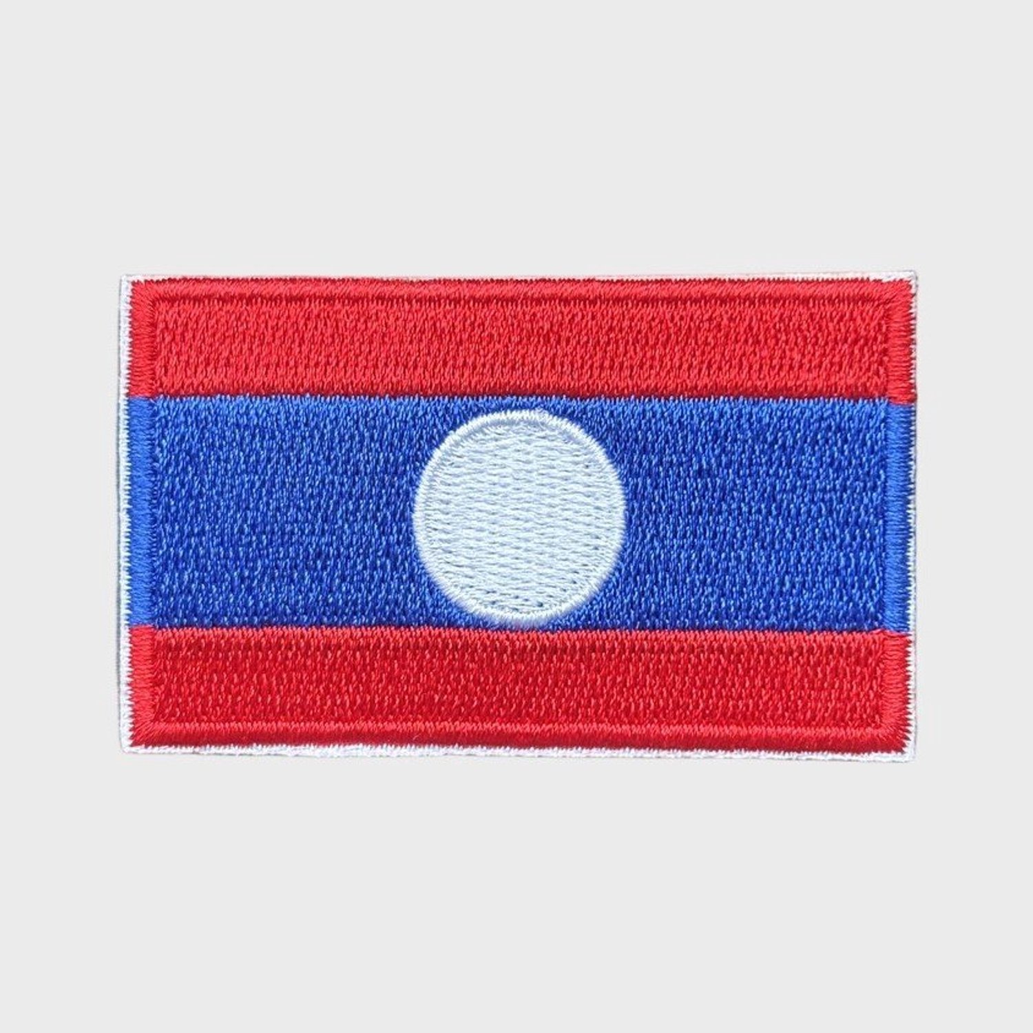 Patchy® – Laotiaanse vlag Strijk Embleem Patch 6.5 x 4 cm