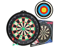 Dragon Darts Magnetisch Dartbord - Dubbelzijdig - Inclusief 6 Magnetische Dartpijlen – Veilig voor Kinderen & Volwassenen - Ø 45 cm