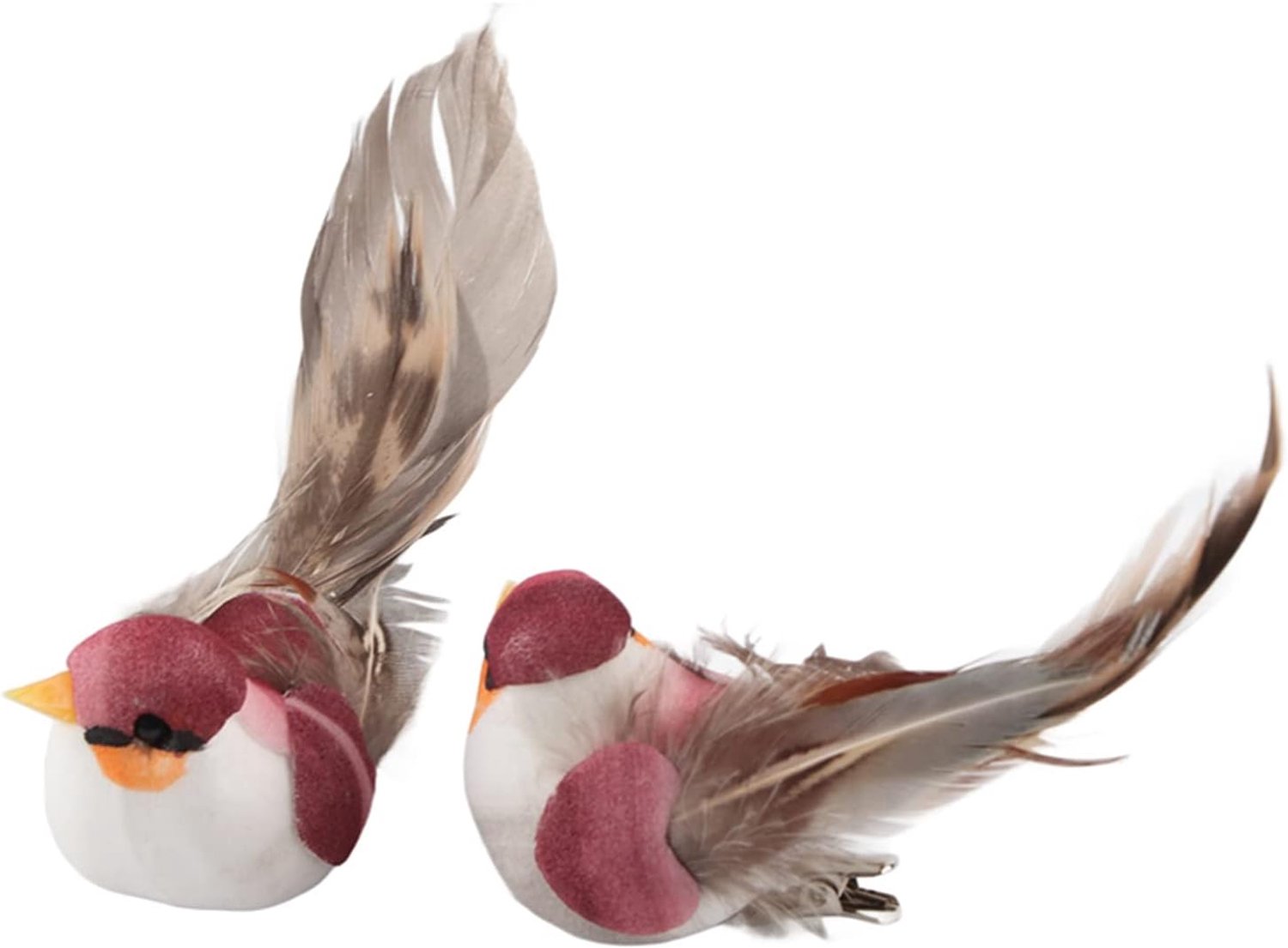 kunstvogelornamenten 12 stuks - gemengde kleuren - met clip - sfeervolle kerstdecoratie - ServiceTopper