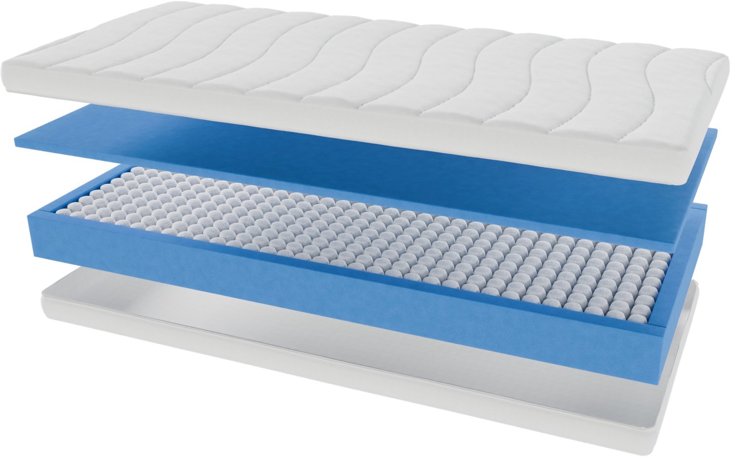 Toros Bedden 90x200x20 Hybrid - Pocket - Anti Allergisch - Wit