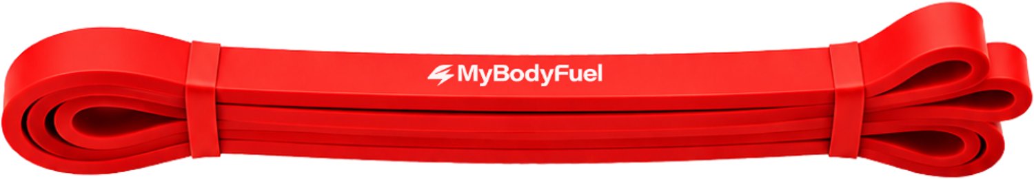 MyBodyFuel - Weerstandsband - Power Band - Fitness Elastiek - Resistance Band voor Pull Ups, Krachttraining & Stretching - 7-16 kg - Rood