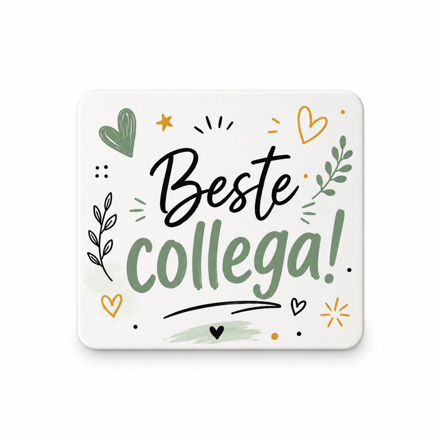 Koelkastmagneet MDF Beste Collega – 9 x 7 cm – Magneet met Tekst – Cadeau voor Collega