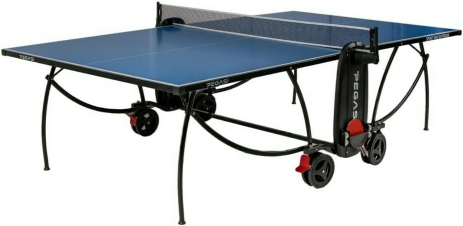 Tafeltennistafel 800 Outdoor - Blauw - Weerbestendig - Perfect voor buitengebruik - ShopVlot