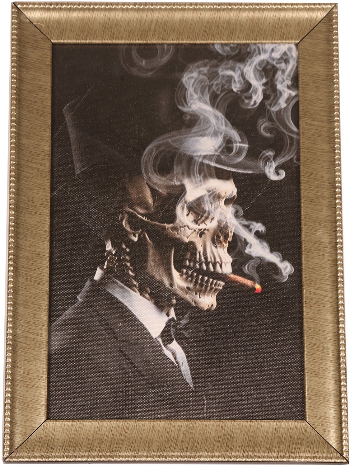 Deco Kader Rokend Skelet LED 25 x 35 cm – Luxe Halloween Decoratie