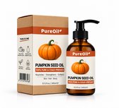 PureOil – Pumpkin Seed Oil – 240ml – Pompoenpitolie Koudgeperst & Hexaanvrij – 100% Puur, Natuurlijk & Vegan – Pompoenzaadolie Voor Haar | Huid | Gezicht | Scalp | Wimpers | Wenkbrauwen | Nagels | Massage - Incl. Ebook