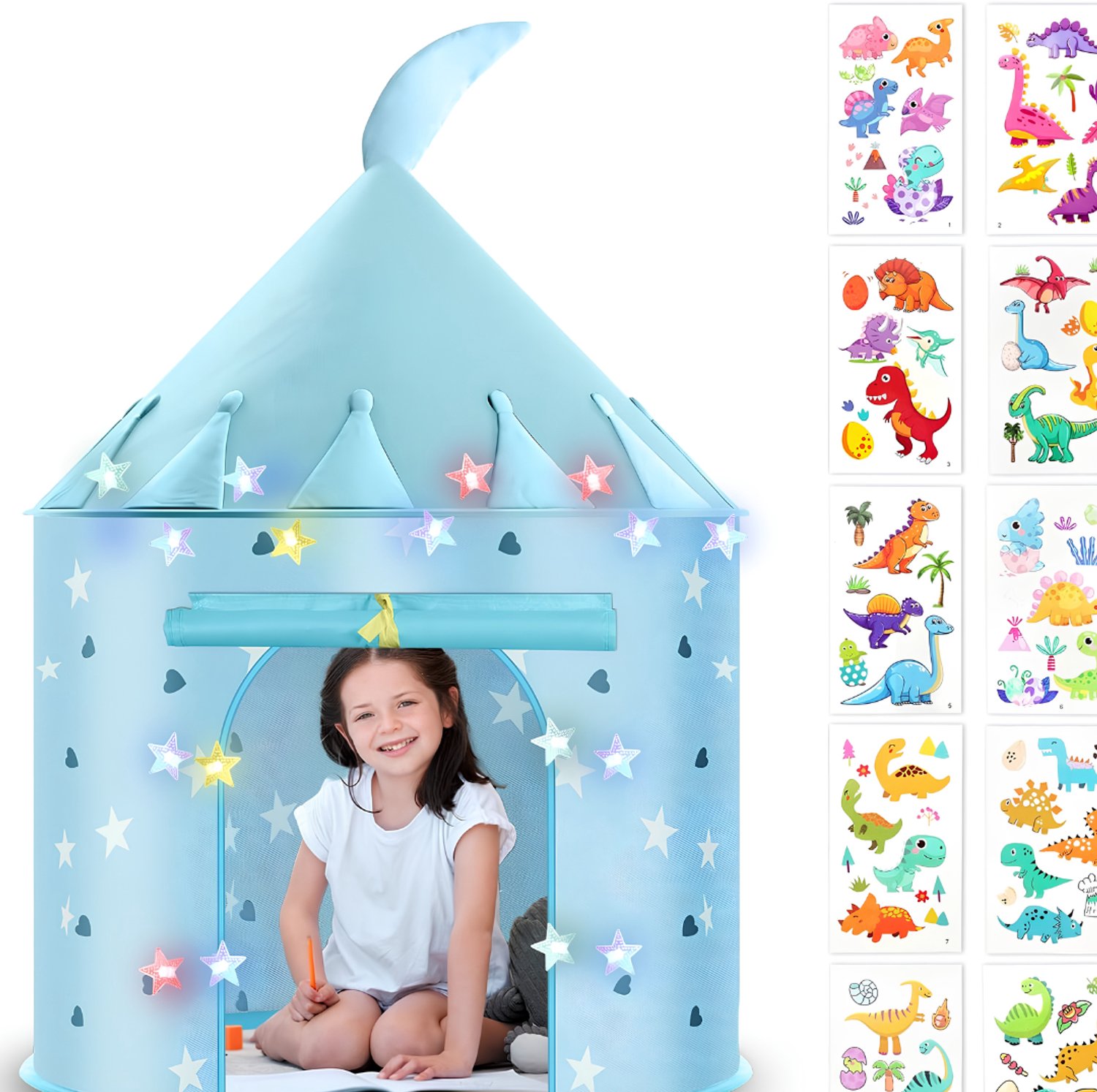 KLS® Speeltent - Kindertent - Speeltent voor Kinderen - Blauw - 101cm x 101cm x 135cm