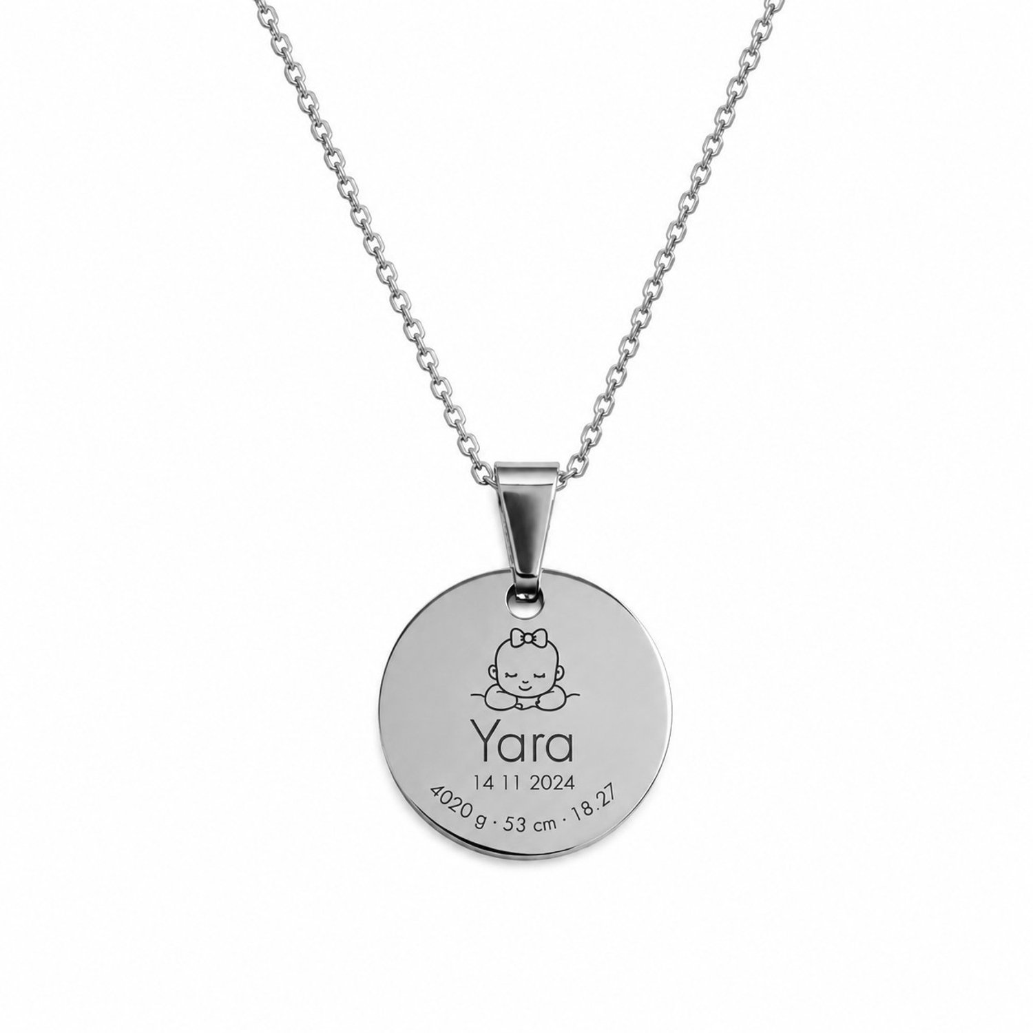 Dames Ketting Mijn Baby Zilver