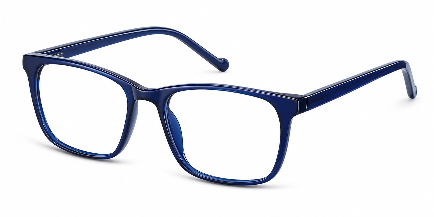 Brilmontuur - Shiny blue - montuur voor een breed gezicht in klassieke stijl - 56-18-145 - Sunoptic CP108C - Aland optiek