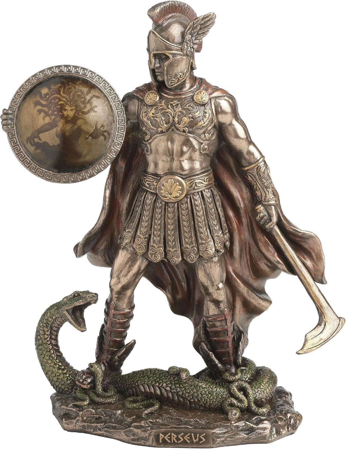 Veronese Design Beeld/figuur - Perseus de Doder van Medusa - (hxbxd) ca. 17cm x 13,7cm x 7,6cm brons