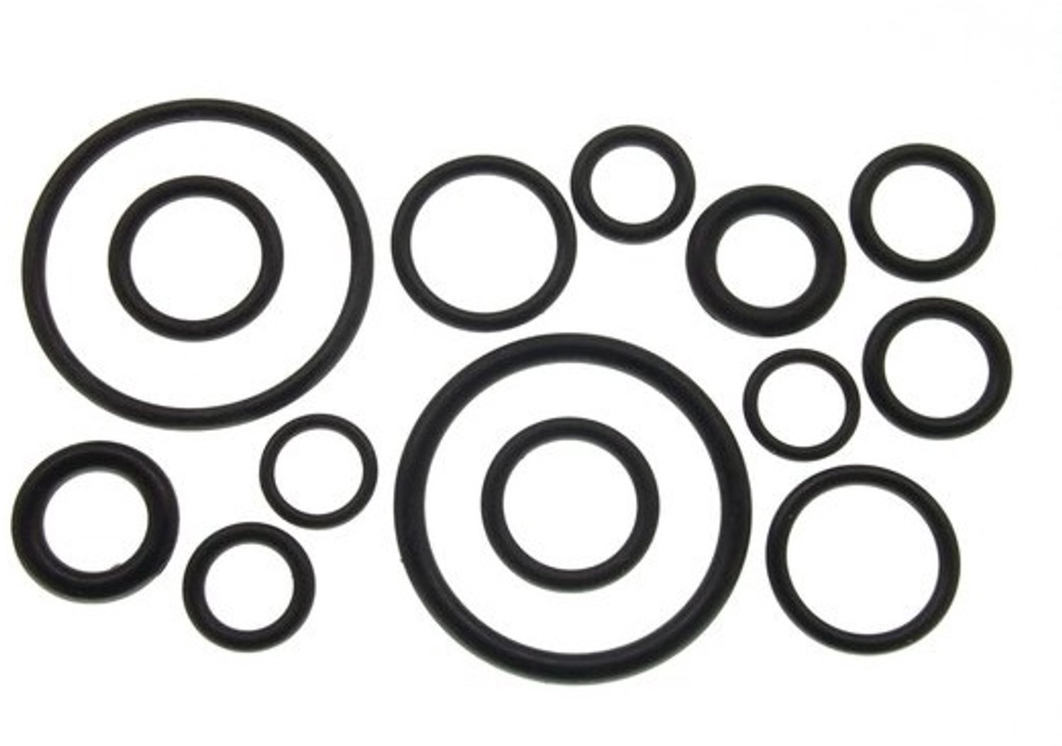 O-Ring Assortiment - Afdichtingsringen Set - Loodgieterswerk Reparatie - 14 Delige Kit - 588 Inch Diameter - Zwart