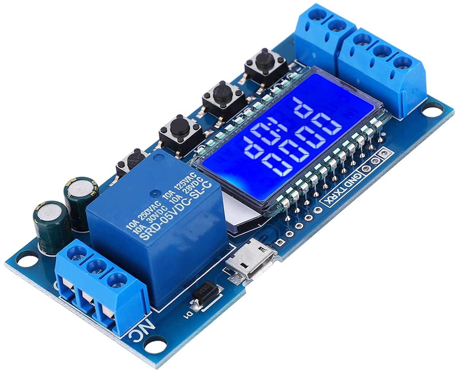 5V 12V 24V Time Delay Relay Module Cycle Timer 0.01s-9999min, Delay Relay