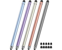 MEKO Stylus Pen Set - 5 Stuks - 2-in-1 Touchscreen Pen