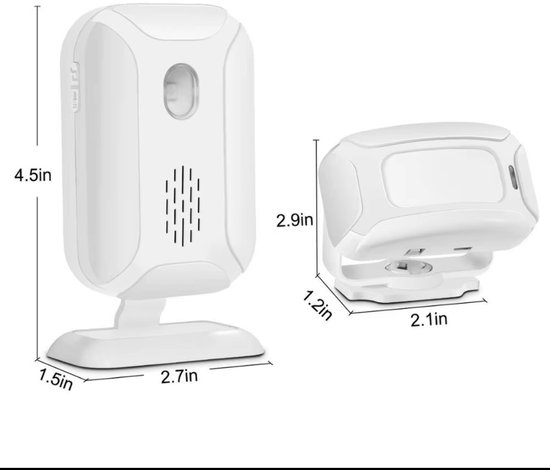 Entreemelder met Beweging Detector - Toegangsmelder - Doorgangsmelder - Geschikt Voor Winkels – Bewegingsmelder Met Sensor - Plug & Play - wit — afbeelding 5