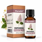 PureOil – Patchouli Etherische Olie – 15ml – 100% Puur, Natuurlijk & Vegan – Patchouli Voor Haar | Huid | Gezicht | Scalp | Diffuser | Aromatherapie | Saunsa | Geurolie - Incl. Ebook