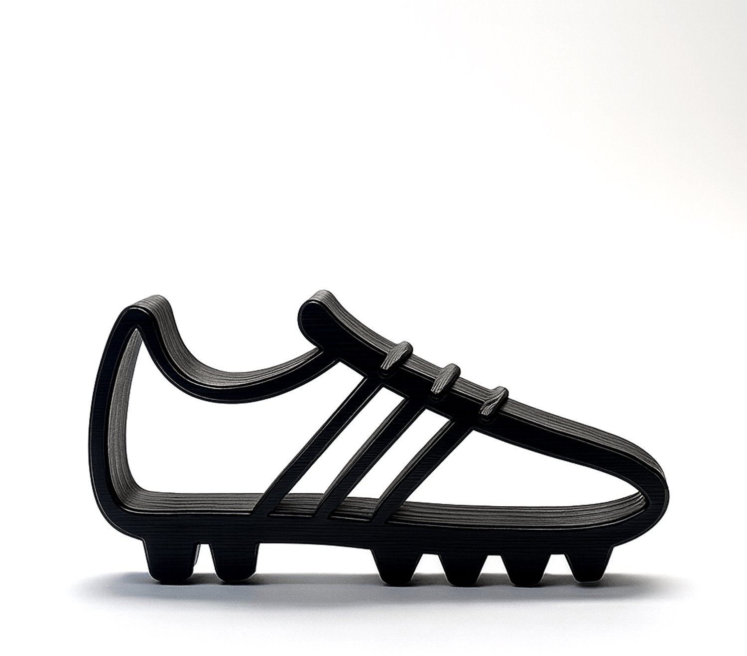 Voetbalschoendecoratie - zwart - 20 cm breed