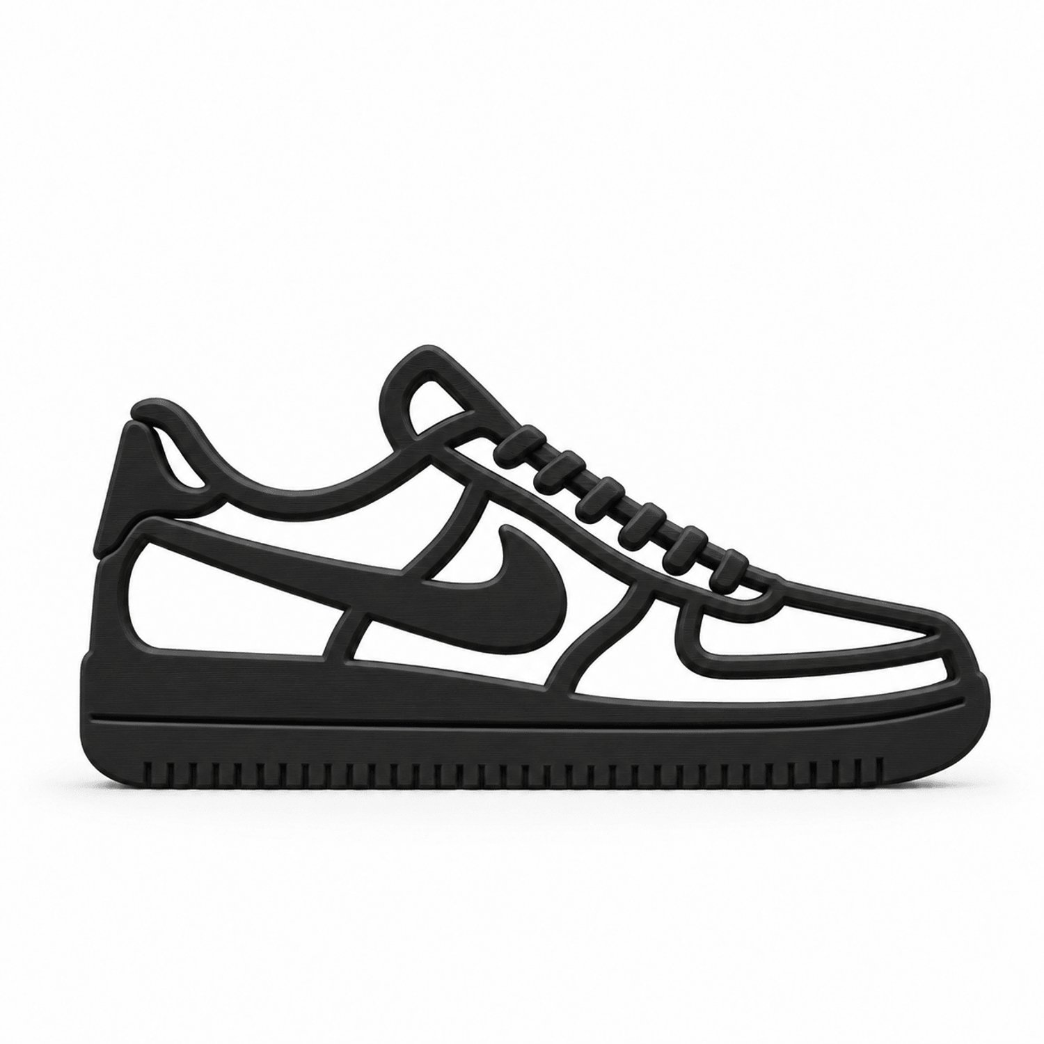 Sneakerdecoratie - basketbalsneaker - zwart - 20 cm breed