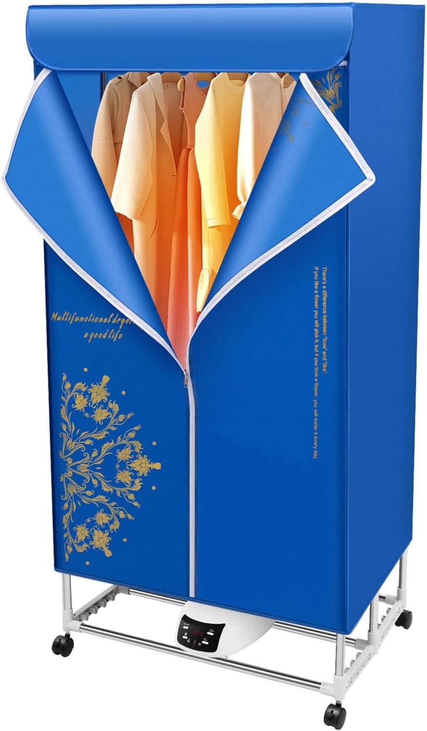 QEVA Elektrisch Droogrek - Droogrek Elektrisch - Verwarmde Droogrek - Blauw - 150cm x 50cm x 70cm