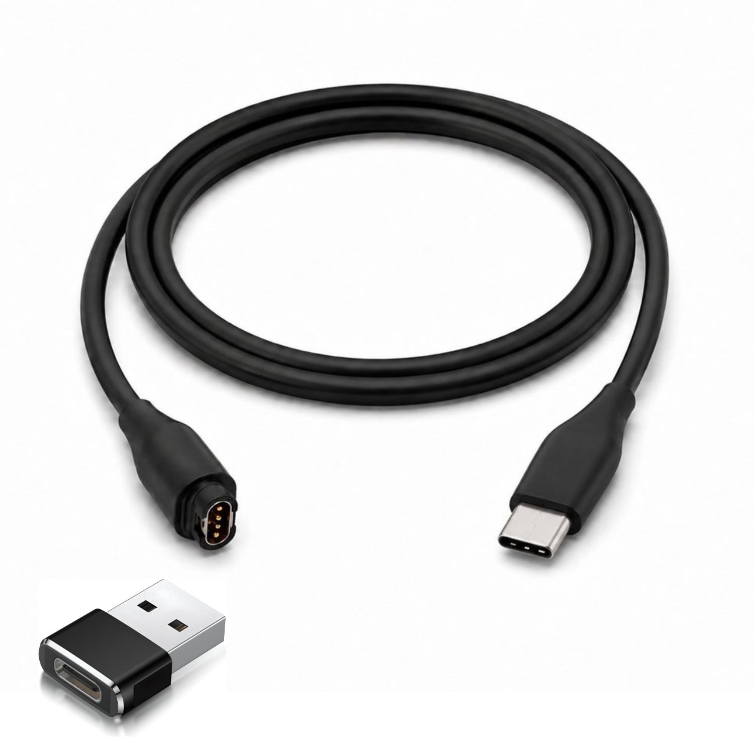 Nereb – USB C Laadkabel inclusief adapter - Oplaadkabel - 0.5 Meter - Geschikt voor Garmin Smartwatches